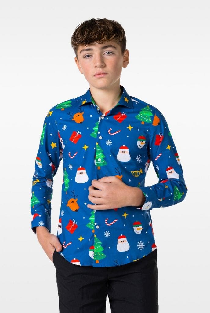 Tiener Blouse Festivity Blue Opposuits, Kleding | Heren, Carnavalskleding en Feestkleding, Nieuw, Ophalen of Verzenden