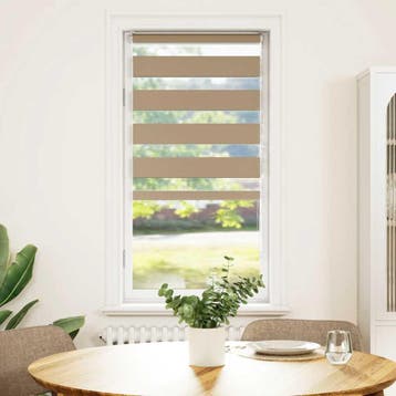 vidaXL Zebra Blind zandbruin 65x100 cm stofbreedte 60,9 cm, Verzenden, Nieuw, Bruin