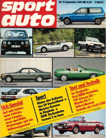1981 SPORT AUTO MAGAZINE 09 DUITS, Nieuw, Author
