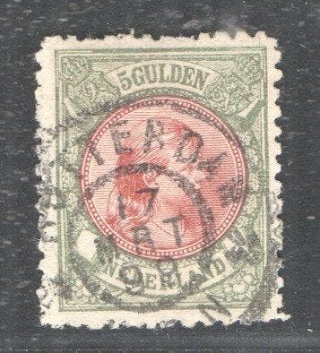 Nederland 1896 - Koningin Wilhelmina met Hangend Haar - Vijf, Gestempeld