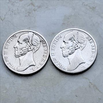 Nederland. Willem II. 1 Gulden 1845/1846 (Zonder