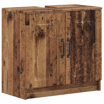 vidaXL Badkamer wastafelkast UTRECHT Oud hout 59,5 x 31,5 x, Huis en Inrichting, Badkamer | Badkamermeubels, Verzenden, Nieuw