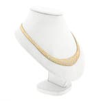 Tricolor gouden panterschakel collier (Schakelarmband), Ophalen of Verzenden, Gebruikt, Overige kleuren, Goud