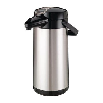 Thermoskan | RVS/Zwart | 2.2L | Dubbelwandig | Pomp |, Verzenden, Nieuw in verpakking