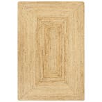vidaXL Vloerkleed handgemaakt 120x180 cm jute naturel, Verzenden, Nieuw, Bruin