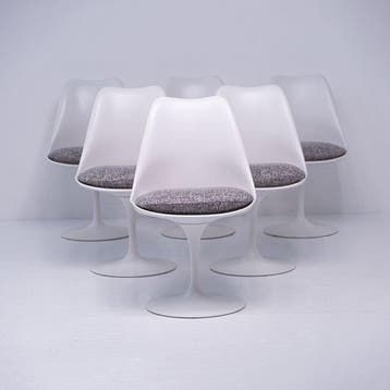 Knoll - Eero Saarinen - Stoel (6) - Tulipstoel - Aluminium,