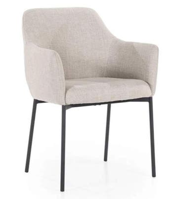 Stoel Paul - Taupe Linea - 95887 - eetkamerstoelen, Nieuw, Overige materialen