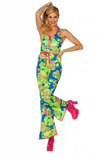 Catsuit 70s neon, Ophalen of Verzenden, Nieuw