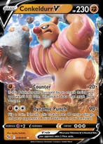 Conkeldurr V 040/078 Pokémon Go, Ophalen of Verzenden, Nieuw, Losse kaart, Foil