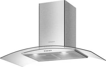 Afzuigkap 84cm Berdsen INOX | Modern Glas | Nieuw, Wandschouwkap, Nieuw, Ophalen of Verzenden, Inbouw