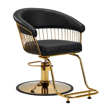 Hair System Lille Kappersstoel Goud-Zwart – Luxe Design –, Ophalen of Verzenden, Nieuw