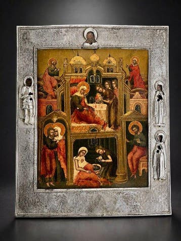 Icoon - Geboorte van de Maagd Maria - Russisch atelier -