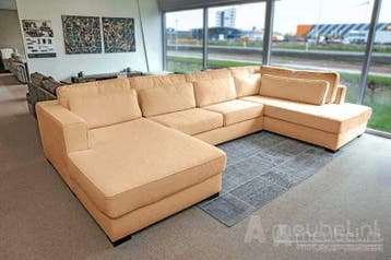 U-Bank Arnhem - u-banken - Beige, Nieuw, 150 cm of meer, Stof, 300 cm of meer
