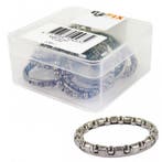 Amigo Kogelring balhoofdset - 12 stuks - staal - chroom -..., Ophalen of Verzenden, Nieuw, Stuur