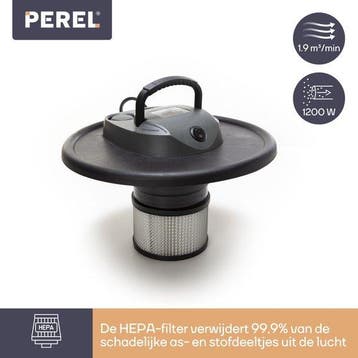 2dekans | Perel Aszuiger, HEPA-filter, blaasfunctie, 1200 W,, Ophalen of Verzenden, Zo goed als nieuw