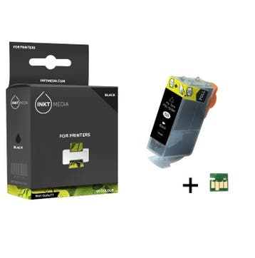 Geschikt Canon PGI-520BK inktcartridge Zwart MET CHIP, Nieuw, Cartridge, Inktmedia