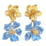 Oscar De La Renta - Verguld - Oorbellen - Bloemrijke Lente, Nieuw
