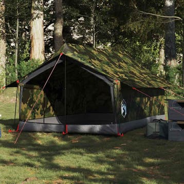 vidaXL Tent 2-persoons waterdicht camouflage, Caravans en Kamperen, Verzenden, Nieuw, Tot en met 2