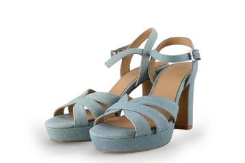 Manfield Sandalen in maat 36 Blauw, Sandalen of Muiltjes, Zo goed als nieuw, Manfield, Verzenden