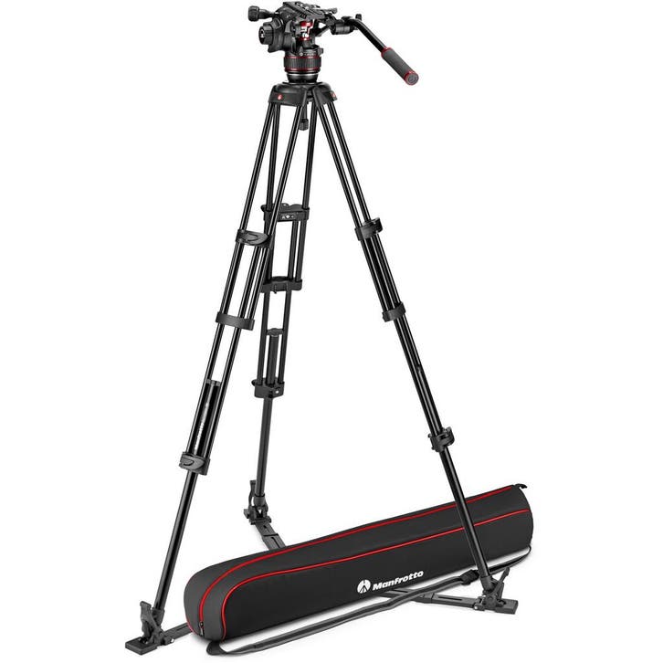 Manfrotto Nitrotech 608 & Alu Twin GS, Audio, Tv en Foto, Fotografie | Statieven en Balhoofden, Driepoot, Nieuw, 175 cm of meer