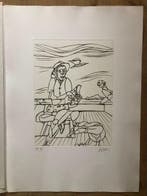 Valerio Adami (1935) - Bloksnijwerk, Disegno nel vento - 70