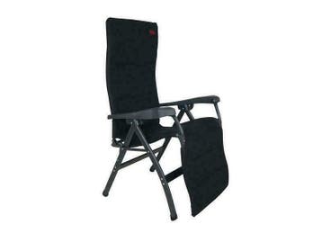 Crespo kampeer relaxstoel ap-242 air-deluxe ergo zwart kleur, Nieuw