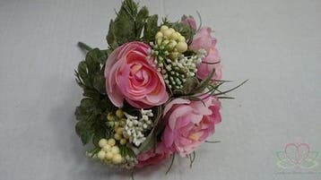 Bruidsmeisjesboeket Ranonkel Zijden frost Roze, Ophalen of Verzenden, Nieuw