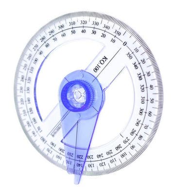 Ronde hoekmeter, gradenboog, geodriehoek, Ophalen of Verzenden, Nieuw