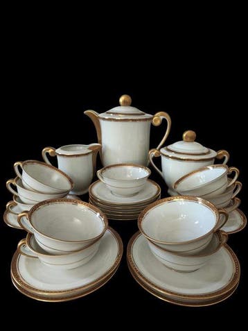 Bardet Limoges France - Koffieservies (25) - Porselein, Antiek en Kunst