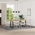 vidaXL Inklapbare stoel 8 pcs Wit en Grijs 48 x 43,5 x 81 cm, Huis en Inrichting, Verzenden, Nieuw, Wit