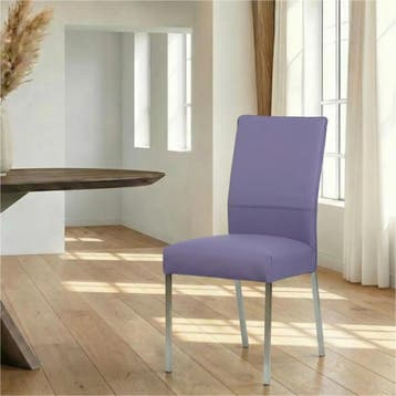 Leren eetkamerstoel Real - Toledo Lila (lichtpaars) - Poten, Huis en Inrichting, Stoelen, Ophalen of Verzenden, Nieuw, Leer, Industrieel, Modern