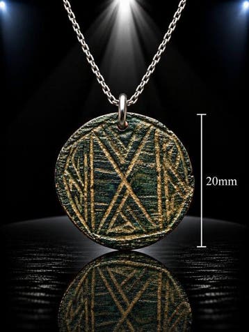 Viking periode Brons “Het Heilige Bind-Rune” — Amulet met