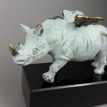 Robert Dyrcz - White rhino - bronze