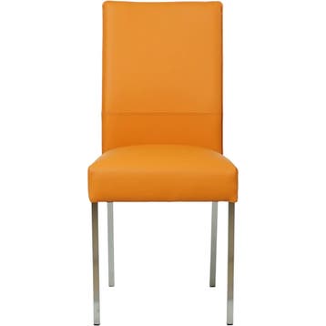 Set van 10 Leren eetkamerstoelen Real - Toledo Mandarin, Ophalen of Verzenden, Nieuw, Leer, Vijf, Zes of meer stoelen