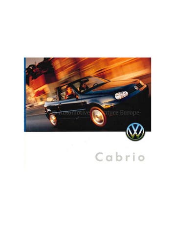 1999 VOLKSWAGEN GOLF CABRIOLET BROCHURE ENGELS (USA), Nieuw, Volkswagen, Author