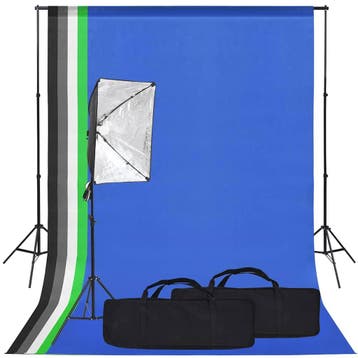 vidaXL Fotostudioset met softboxlamp en achtergrond, Verzenden, Nieuw