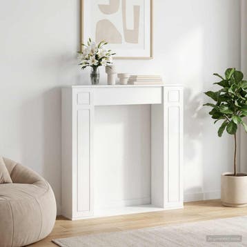 vidaXL Haardomlijsting Hoogglans Wit 100 x 20 x 100 cm, Verzenden, Nieuw