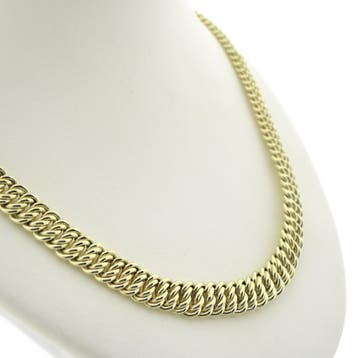 Gouden fantasie schakelcollier (Ketting), Ophalen of Verzenden, Gebruikt, Goud, Goud