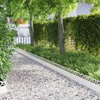 vidaXL Gazonranden 30 pcs Wit 103 x 0,05 x 22 cm Staal, Tuin en Terras, Overige Tuin en Terras, Verzenden, Nieuw