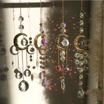 Maan Prisma Zonvanger met Kristallen Suncatcher Raam, Verzenden, Nieuw