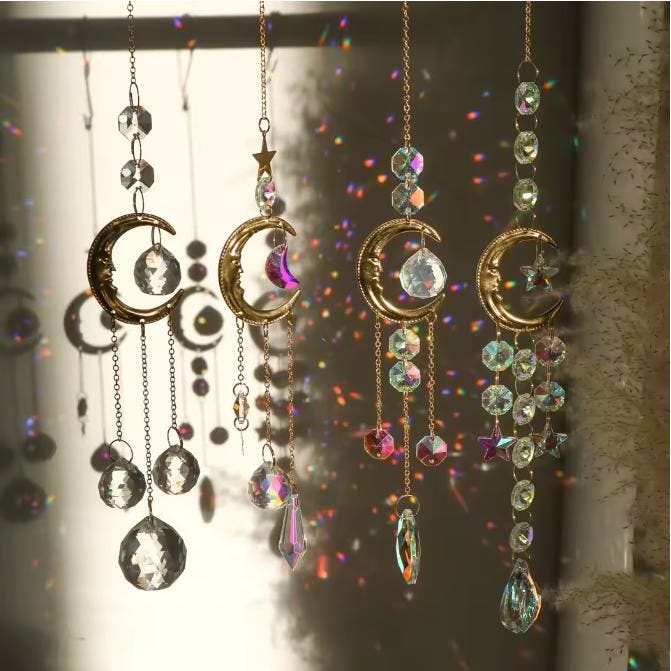Maan Prisma Zonvanger met Kristallen Suncatcher Raam, Kinderen en Baby's, Kinderkamer | Inrichting en Decoratie, Nieuw, Verzenden