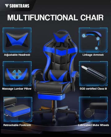 Ergonomische Bureaustoel -  Office Chair - Gamestoel - Volwa, Verzenden, Zo goed als nieuw