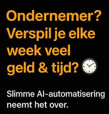 Automatiseer je bedrijf met AI. Bespaar Tijd en Geld. BEL NU, No cure no pay, Webdesign en Website bouw