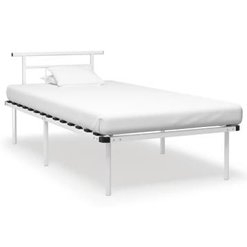 vidaXL Bedframe metaal wit 100x200 cm, 100 cm, Eenpersoons, Verzenden, Wit