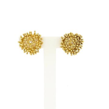 Gouden oorclips; 14 karaat (Oorbellen), Sieraden, Tassen en Uiterlijk, Ophalen of Verzenden, Gebruikt, Goud, Goud