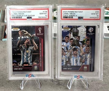 2022, 2024 Panini Instant Lionel Messi #118; #43 Serialized, Nieuw