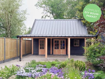 Tuinkantoor of gastenverblijf met veranda (bouwpakket), Nieuw, Veranda
