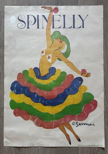 Charles Gesmar - Spinelly Casino de Paris Manifesto, Antiek en Kunst