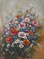Le Van H (1972) - Les Fleurs de Montagne 80 60 cm.