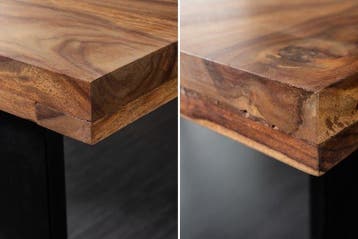 Massief houten eettafel IRON CRAFT 120 cm natuurlijke, Ophalen of Verzenden, Nieuw